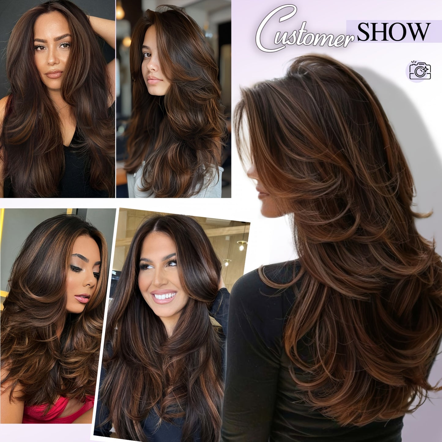 Classic Straight Synthetic Wig – Heat-Resistant 150% Density, Rose Net Cap (Basics Collection)/Crown & Glory Wigs
