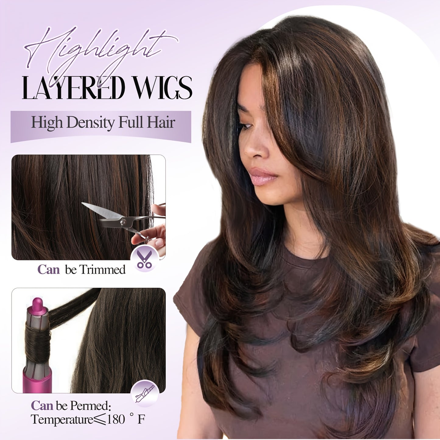 Classic Straight Synthetic Wig – Heat-Resistant 150% Density, Rose Net Cap (Basics Collection)/Crown & Glory Wigs