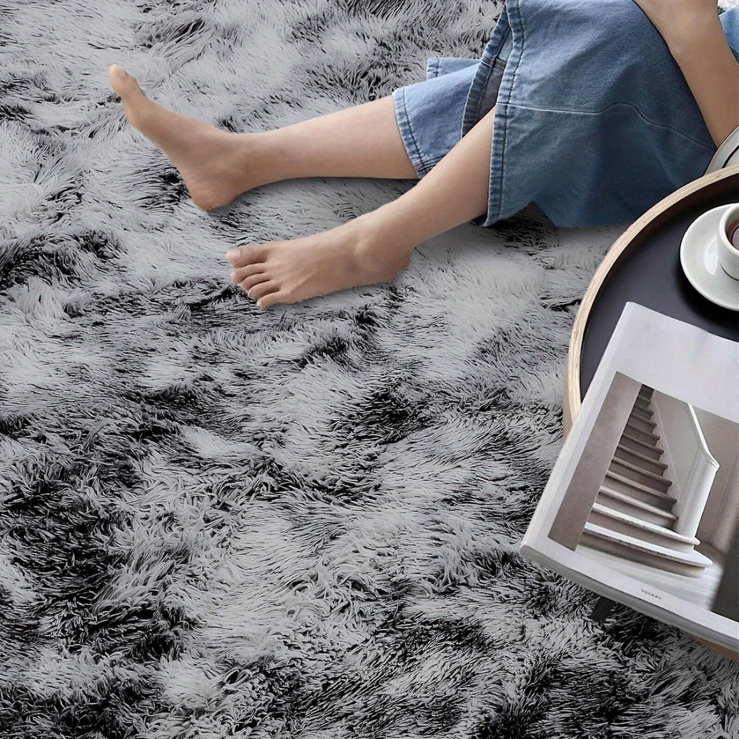 Trintion Soft Shaggy Rug – Thick Anti-Slip Polyester Carpet for Living Spaces\ Living Room Decor – Wall Art, Curtains, Clocks, Furniture & More
