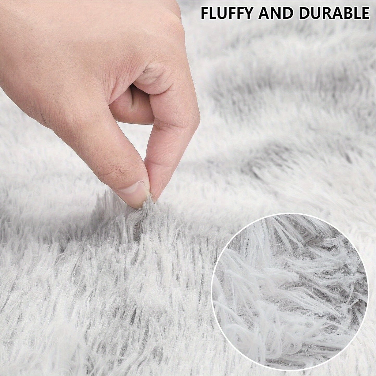 Trintion Soft Shaggy Rug – Thick Anti-Slip Polyester Carpet for Living Spaces\ Living Room Decor – Wall Art, Curtains, Clocks, Furniture & More