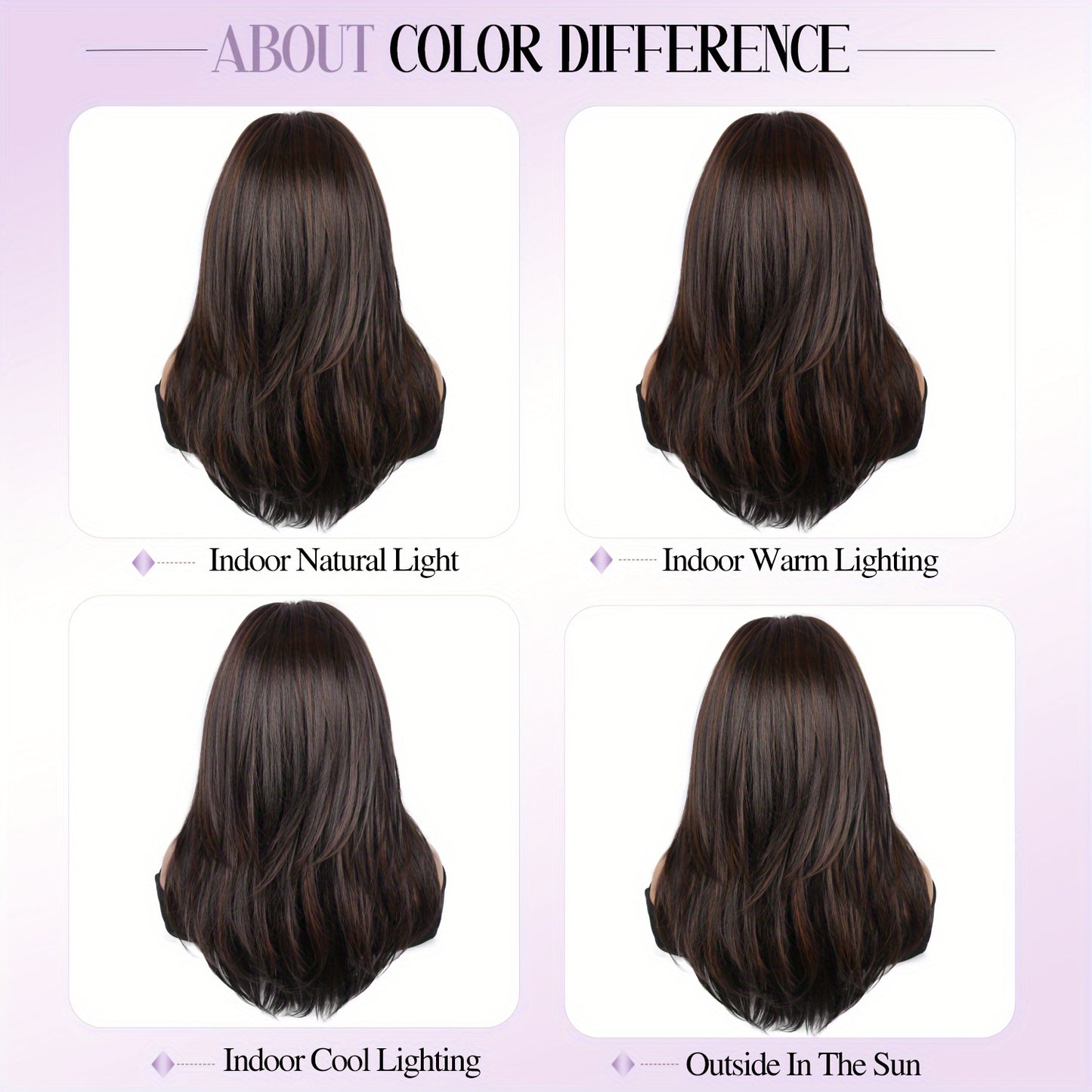 Classic Straight Synthetic Wig – Heat-Resistant 150% Density, Rose Net Cap (Basics Collection)/Crown & Glory Wigs