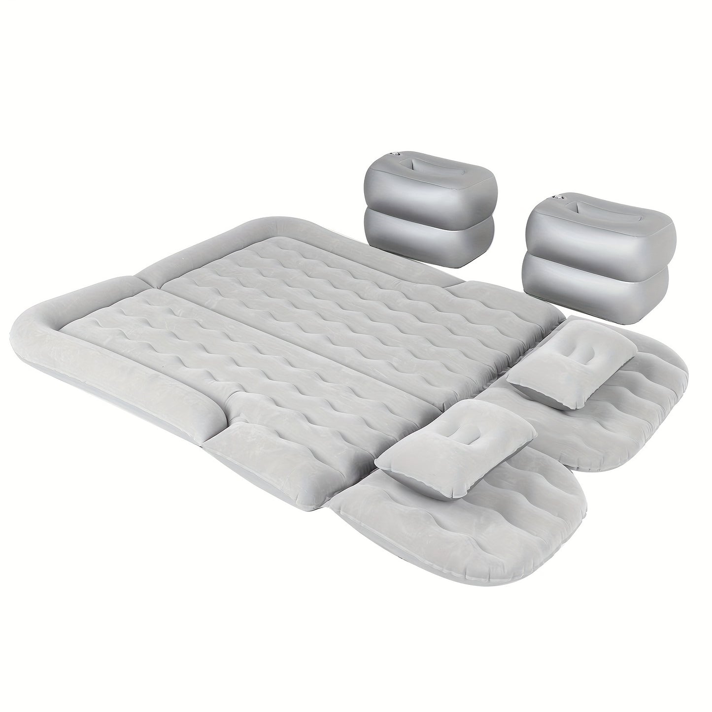 SUV Inflatable Car Air Mattress – Camping Bed Kit with Pillows & Pump (174x126cm)/Car