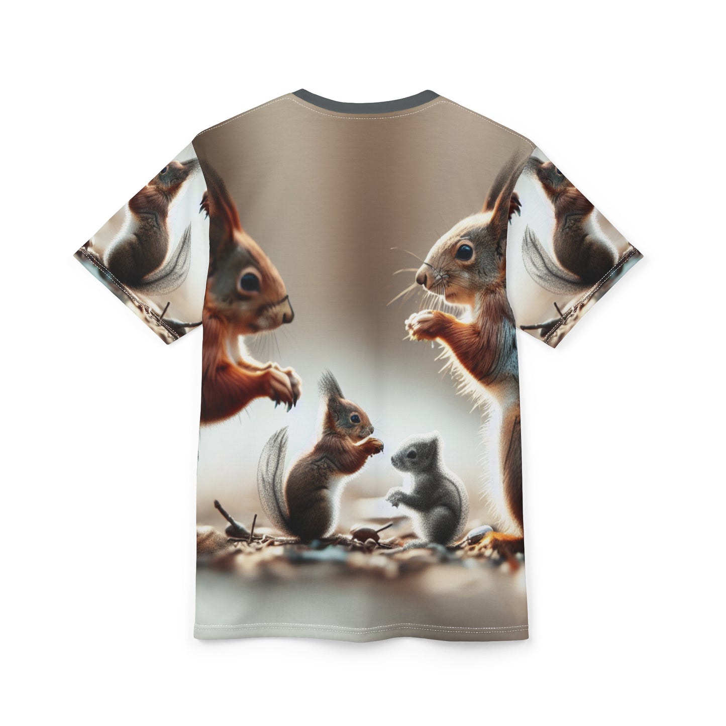 Nature-Inspired Decor & Wearables - Squirrel Family Tee – Woodland Charm & Cozy Everyday Style