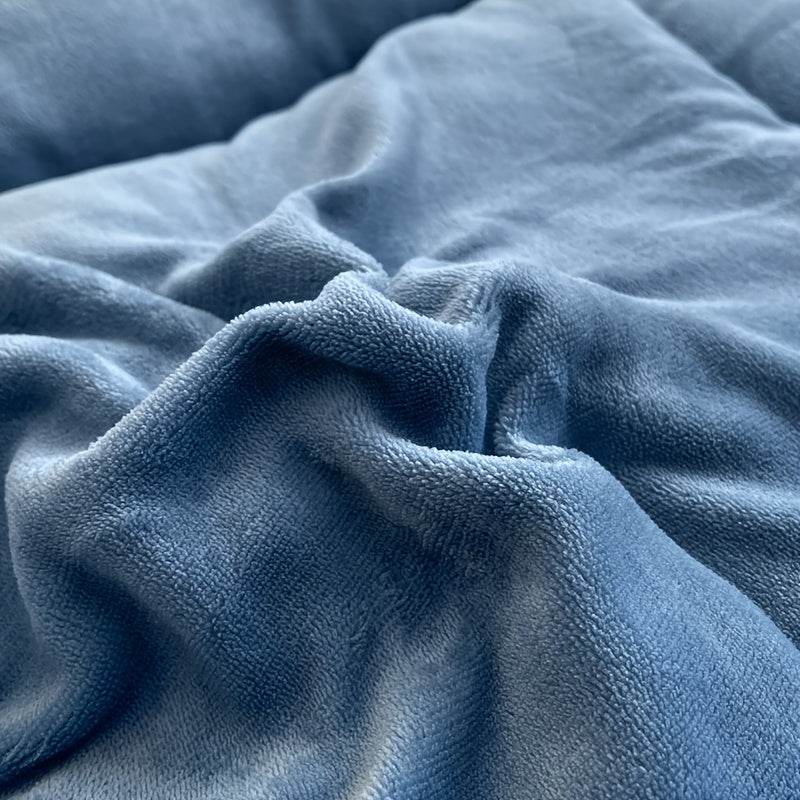 Heavyweight Plaid Throw Blanket – Winter-Ready Acrylic Knit with Polyester Fill/Bedroom