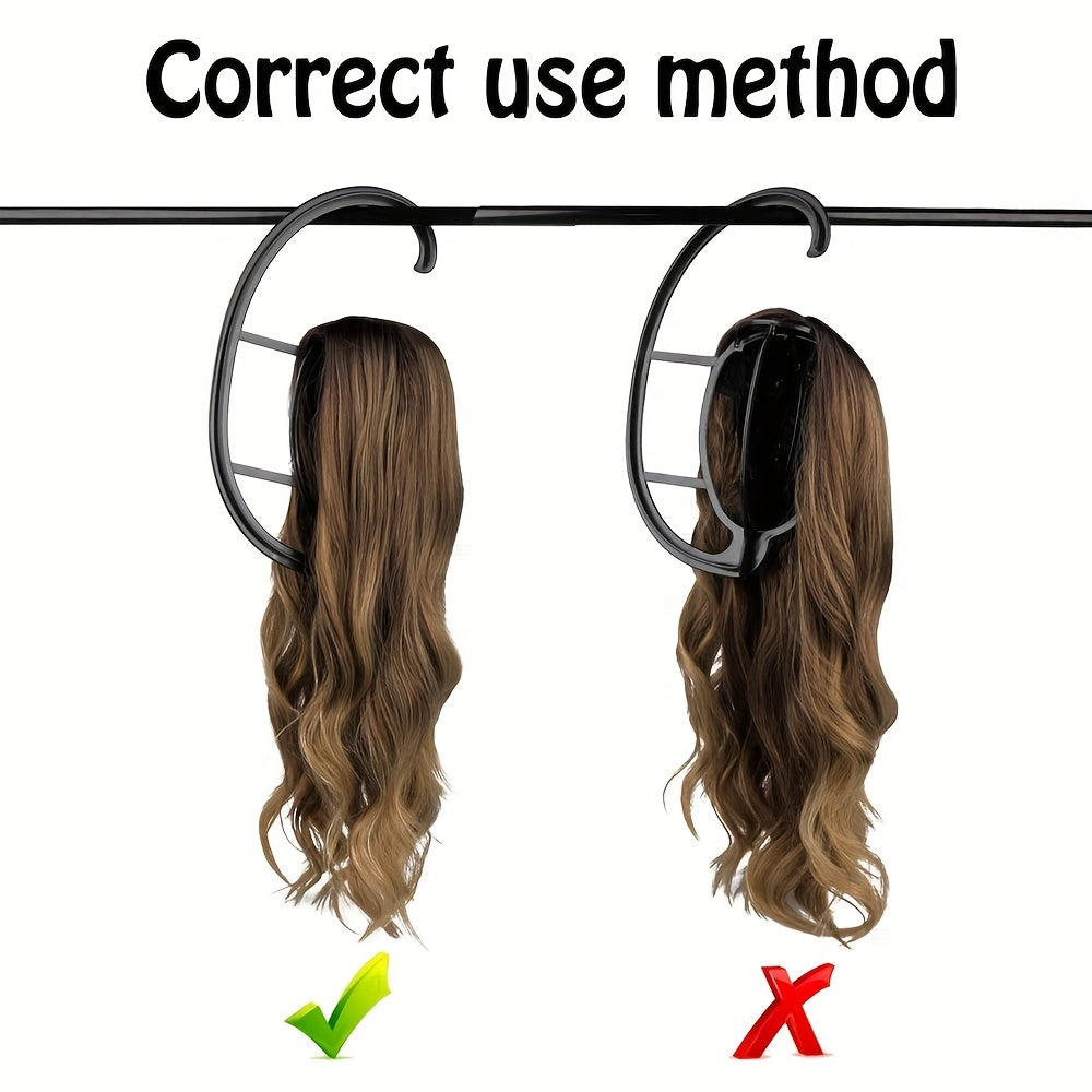 2PCS Hanging Wig Holders – Collapsible Wig Stand for Short to Long Wigs/Style & Shine Hair