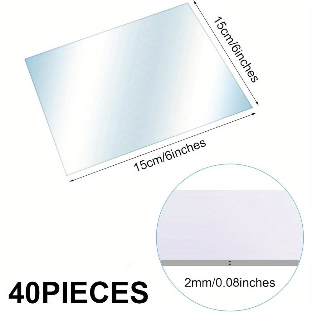 Trintion Acrylic Mirror Wall Stickers – 40PCS Self-Adhesive Reflective Decor Tiles (15cm x 15cm)\ Living Room Decor – Wall Art, Curtains, Clocks, Furniture & More