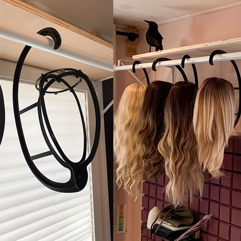 2PCS Hanging Wig Holders – Collapsible Wig Stand for Short to Long Wigs/Style & Shine Hair