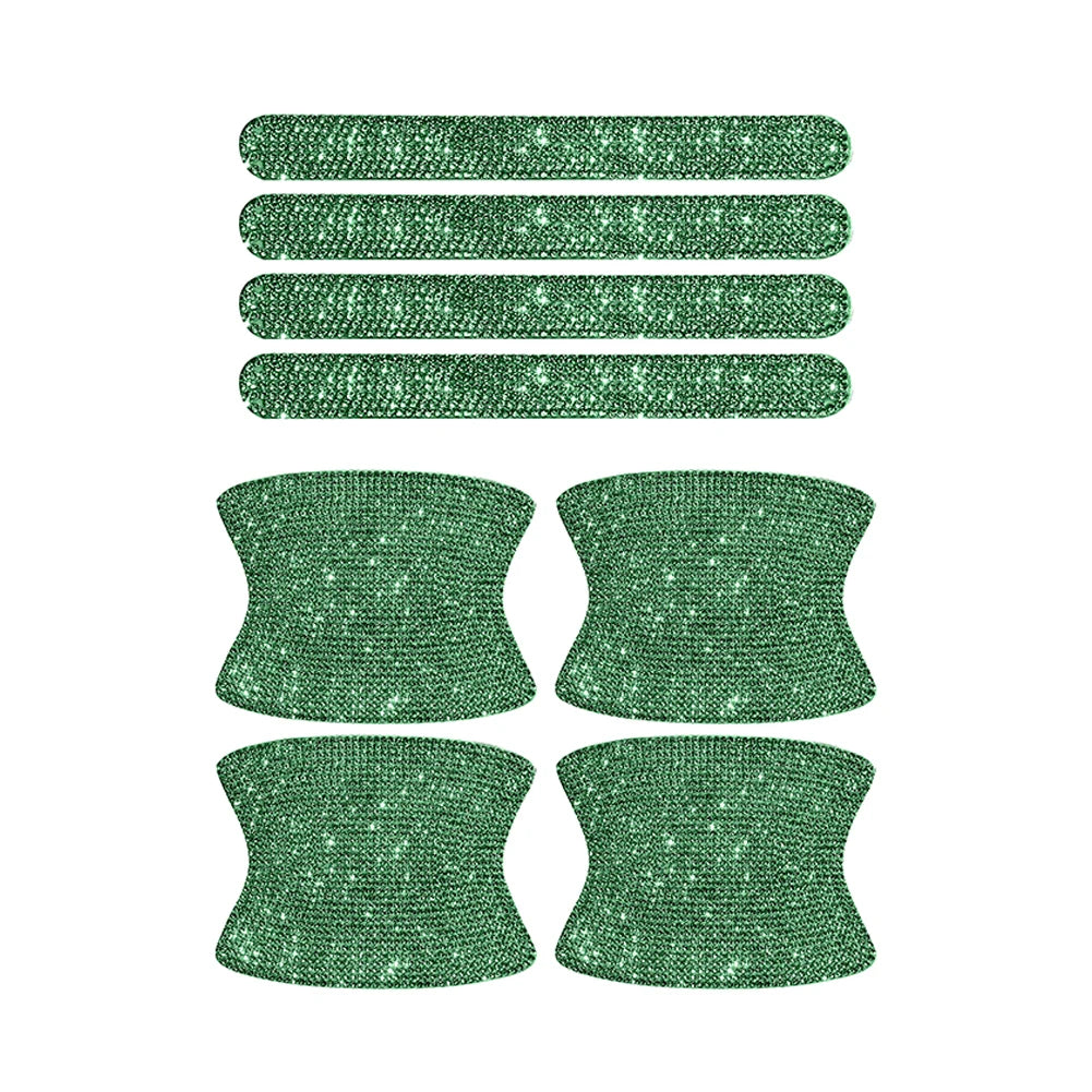 8pcs Bling Car Door Handle & Bowl Protector Kit – Rhinestone Scratch-Resistant Stickers/Car