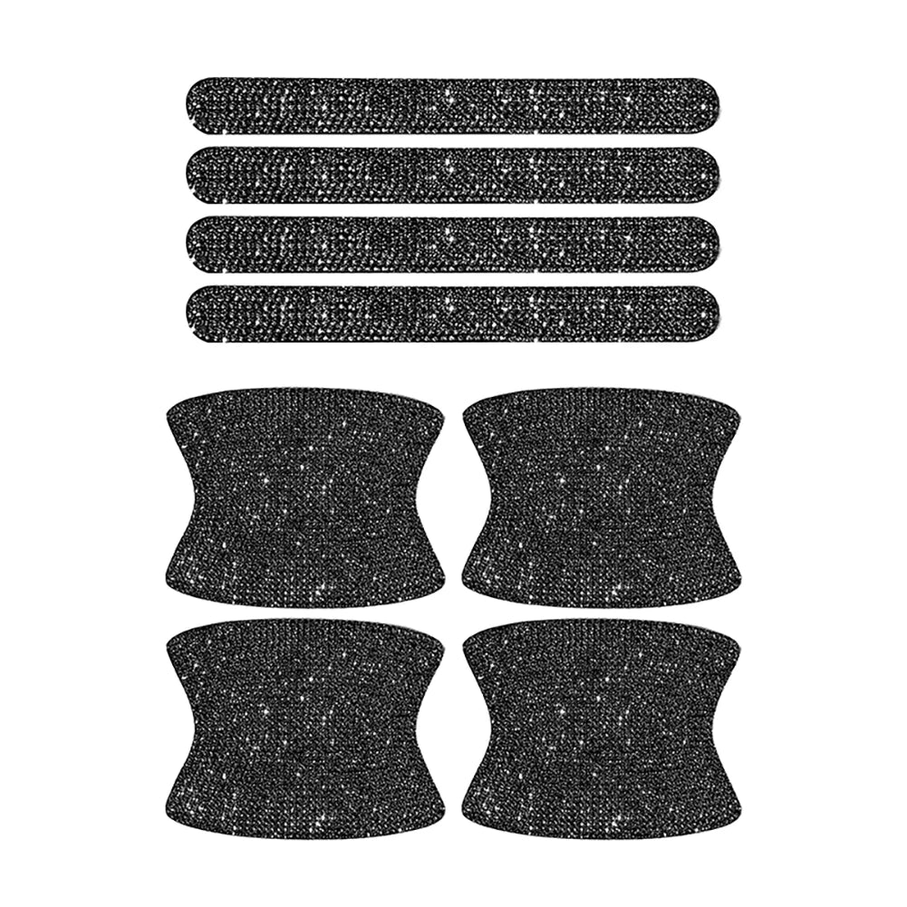 8pcs Bling Car Door Handle & Bowl Protector Kit – Rhinestone Scratch-Resistant Stickers/Car