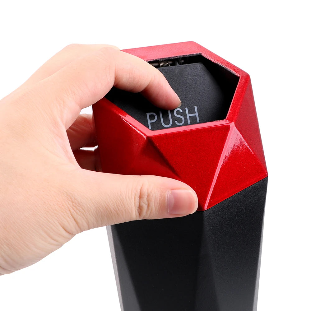 LEEPEE Mini Car Trash Can – Pressing Lid, Compact Storage Bin (Square Design)/Car