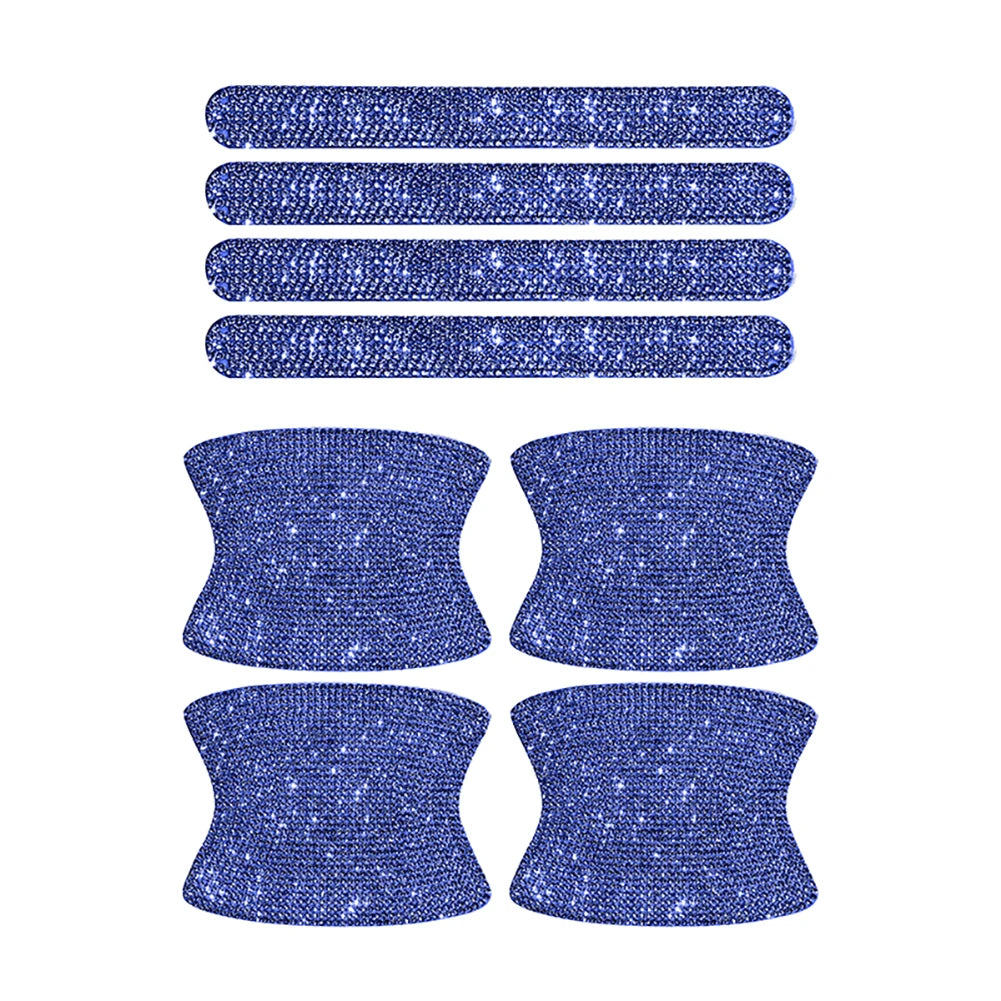 8pcs Bling Car Door Handle & Bowl Protector Kit – Rhinestone Scratch-Resistant Stickers/Car