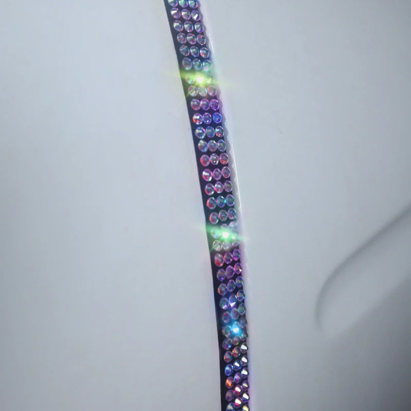 Crystal Rhinestone Car Door Edge Protector – 4pcs Anti-Collision Sticker Strips (45x1cm)/Car