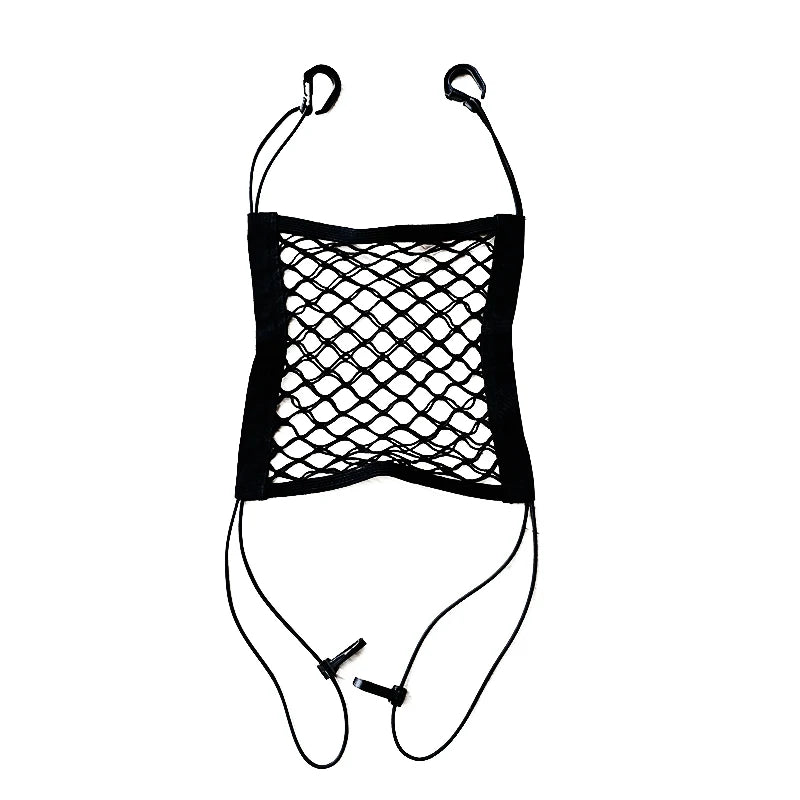 Elastic Car Storage Net Pocket – Rear Seat Safety Barrier & Organizer/Car