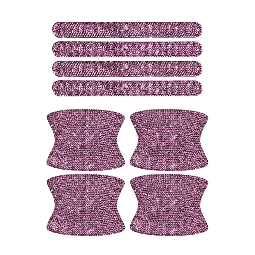 8pcs Bling Car Door Handle & Bowl Protector Kit – Rhinestone Scratch-Resistant Stickers/Car