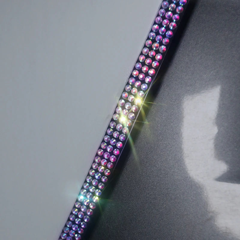 Crystal Rhinestone Car Door Edge Protector – 4pcs Anti-Collision Sticker Strips (45x1cm)/Car