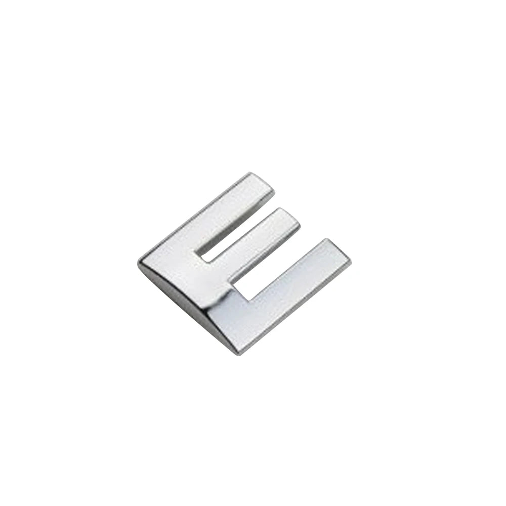 3D Silver Alloy Letter & Number Car Emblem Sticker – A–Z & 0–9/Car