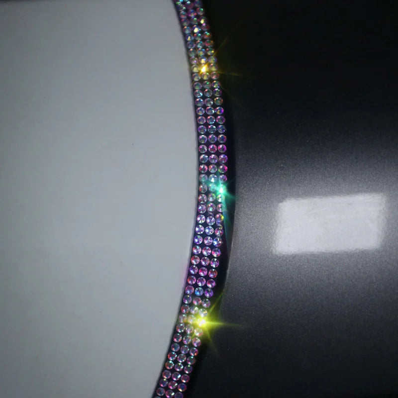 Crystal Rhinestone Car Door Edge Protector – 4pcs Anti-Collision Sticker Strips (45x1cm)/Car