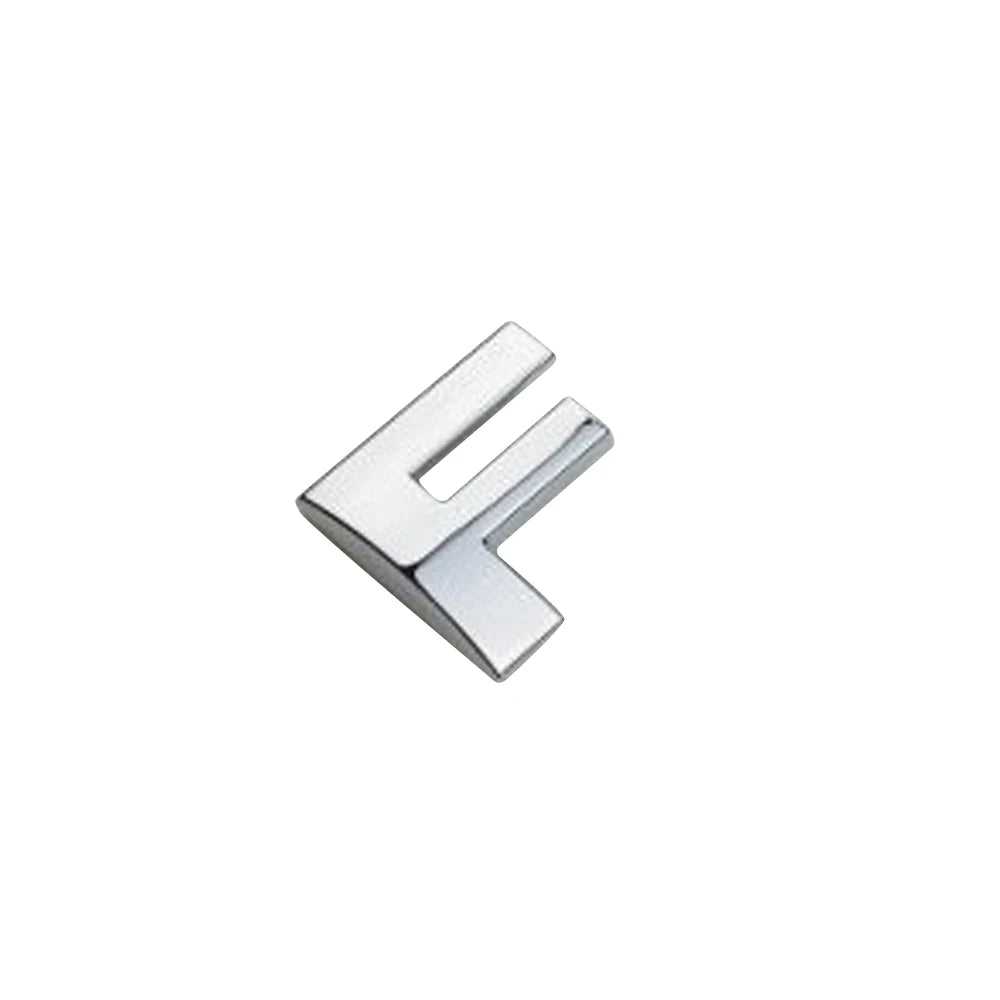 3D Silver Alloy Letter & Number Car Emblem Sticker – A–Z & 0–9/Car