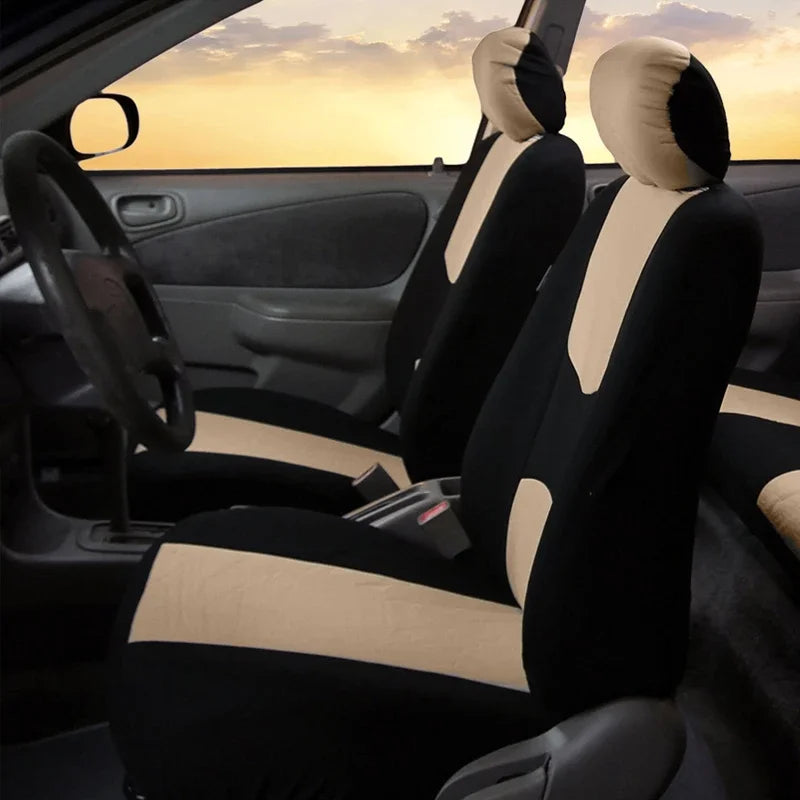 AUTOYOUTH Universal Car Seat Covers – Full Set Interior Protection (Breathable Polyester)/Car