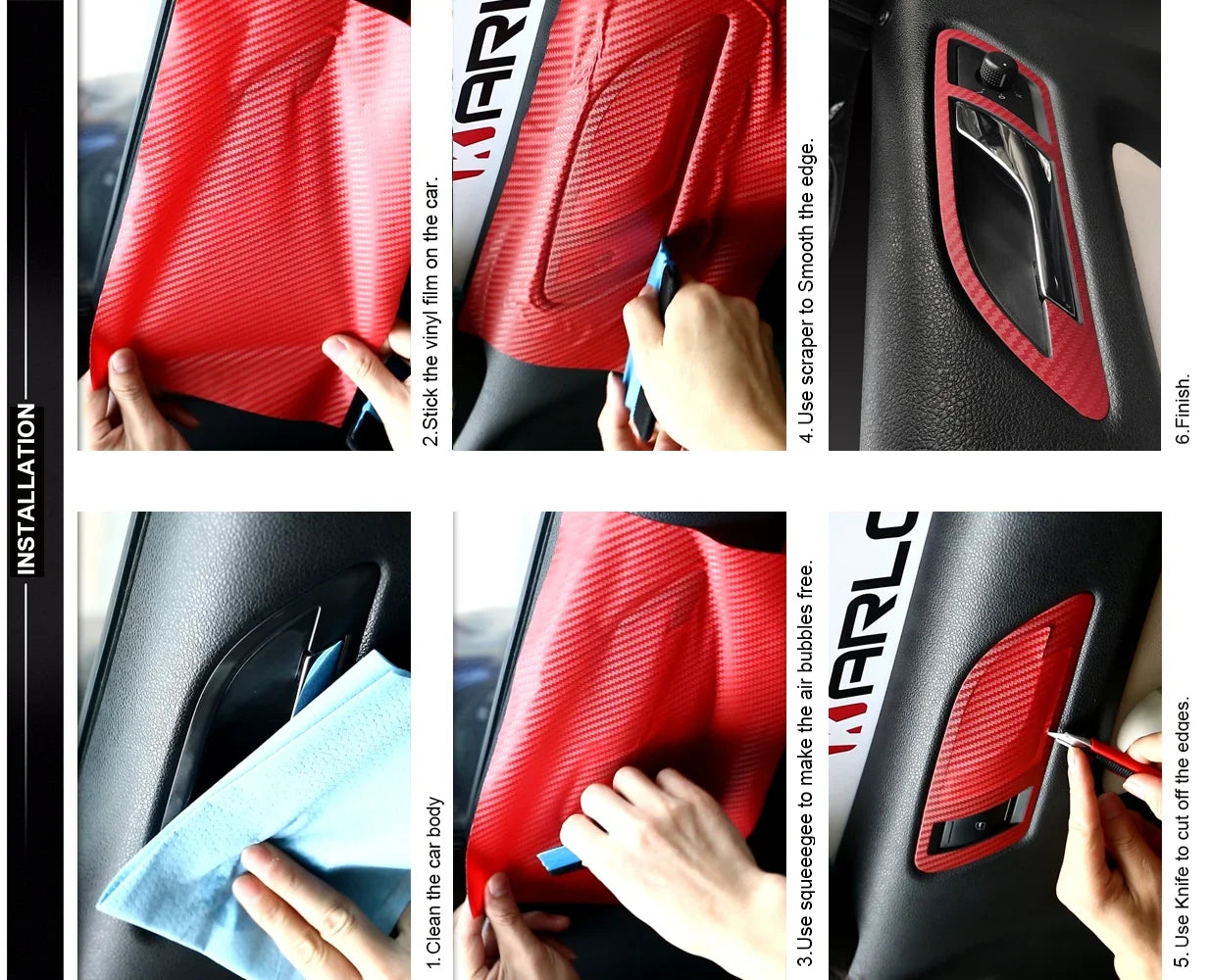 Car Interior Anti-Scratch Wrap Film – 30x127cm Custom Trim Sticker/Car