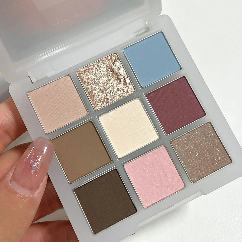 Makeup and face - 9-Color Eyeshadow Palette – Matte, Shimmer & Metallic Finishes