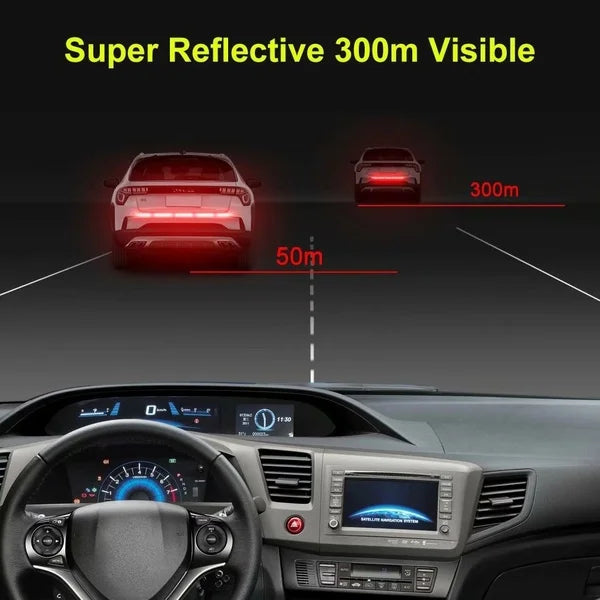 Reflective Car Safety Tape Stickers – 5pc Set for Bumpers, Trunks & Doors/Car