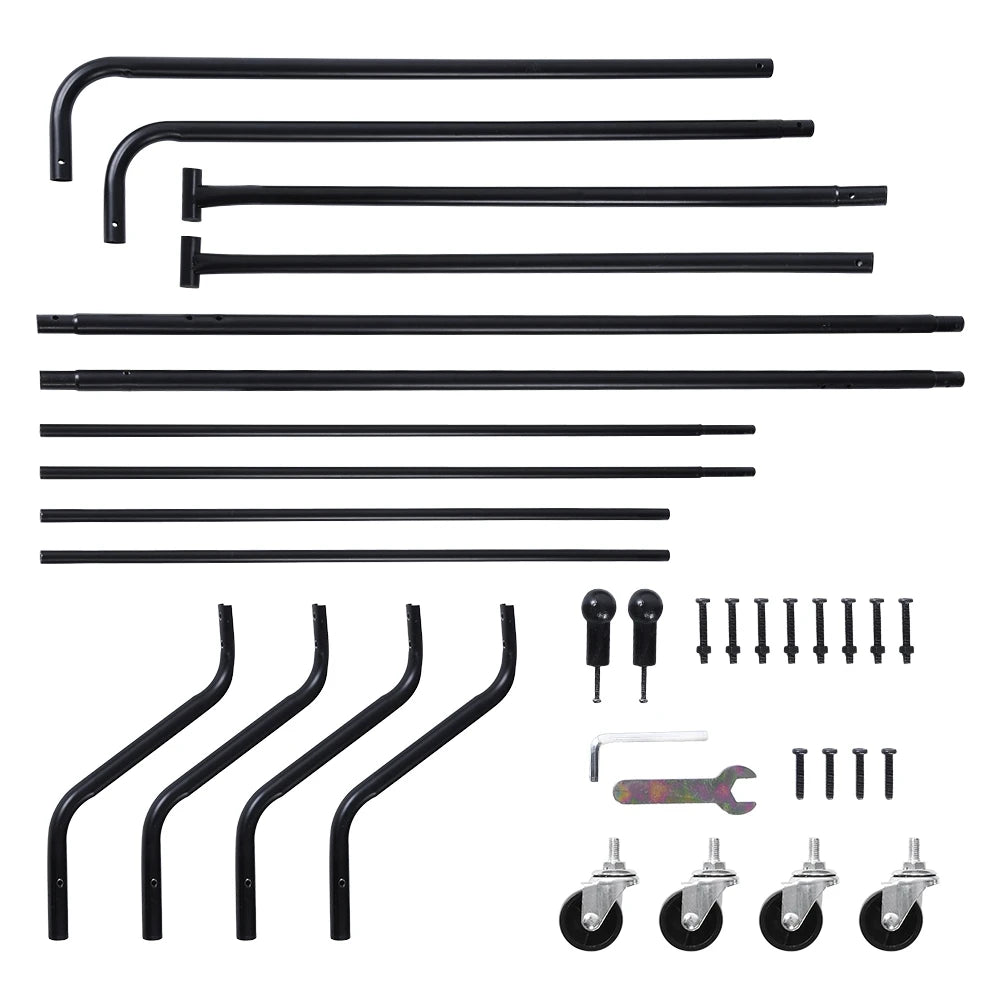 Simple 6FT Floor Hanger with Wheels – Black Metal Drying Rack (1.8m)\ Living Room Decor – Wall Art, Curtains, Clocks, Furniture & More