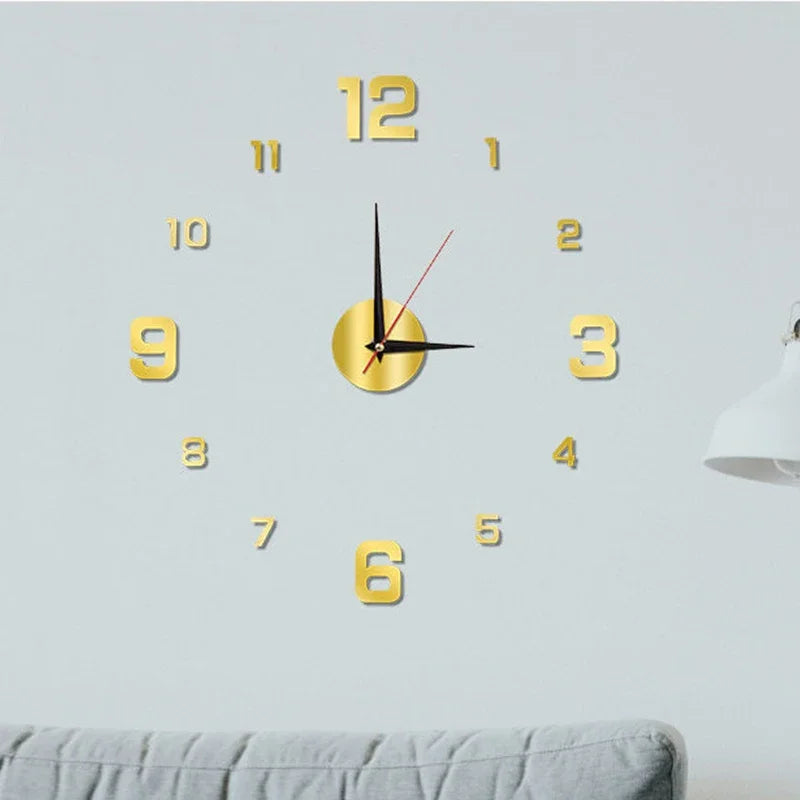 Classic Round Acrylic Wall Clock – Silent Swing Needle Display by CZCP\ Living Room Decor – Wall Art, Curtains, Clocks, Furniture & More