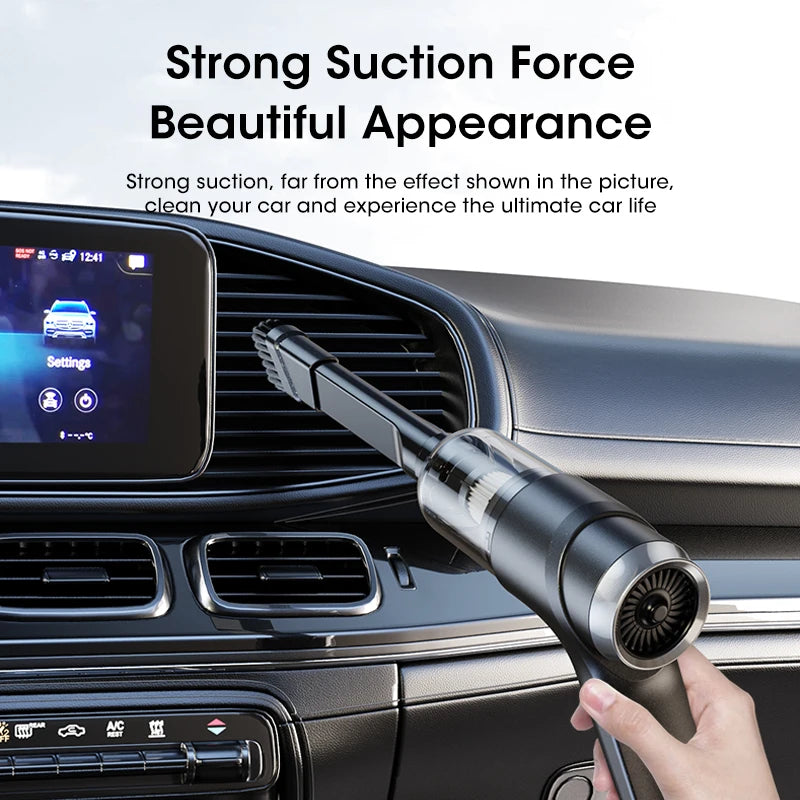 NOCCLILI 100000Pa Cordless Car Vacuum Cleaner – High-Suction Handheld with Type-C Charging/Car