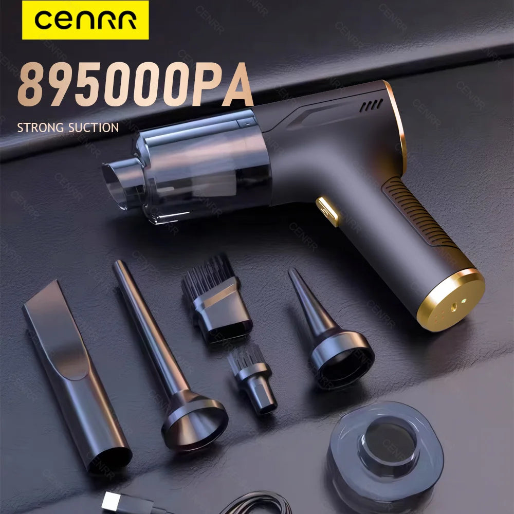 CENRR Wireless Car Vacuum Cleaner – Pro & Basic Models (Wet & Dry Use, USB-C Charging)/Car