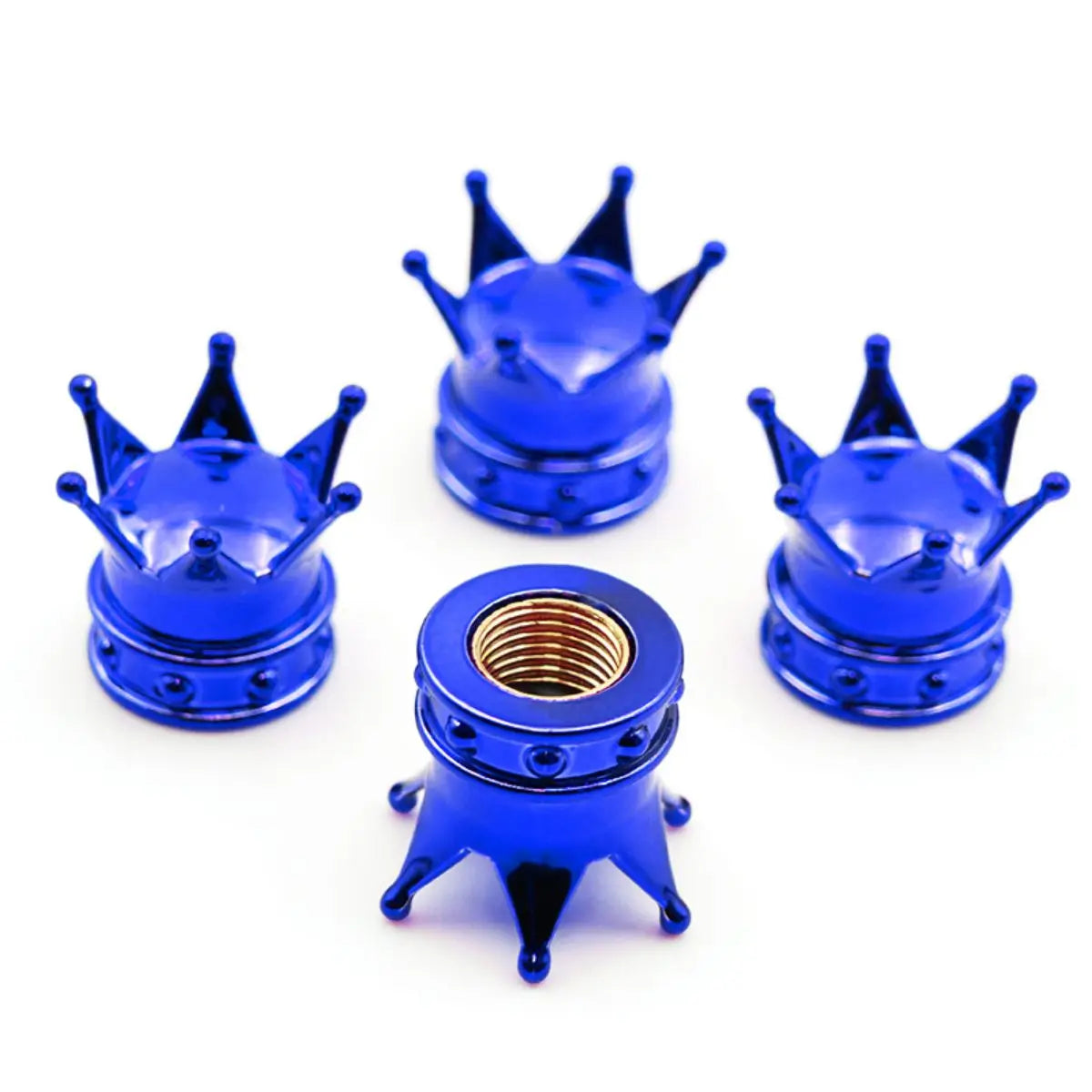 4PCS Crown Tire Valve Stem Caps – Universal Fit, Waterproof & Stylish/Car