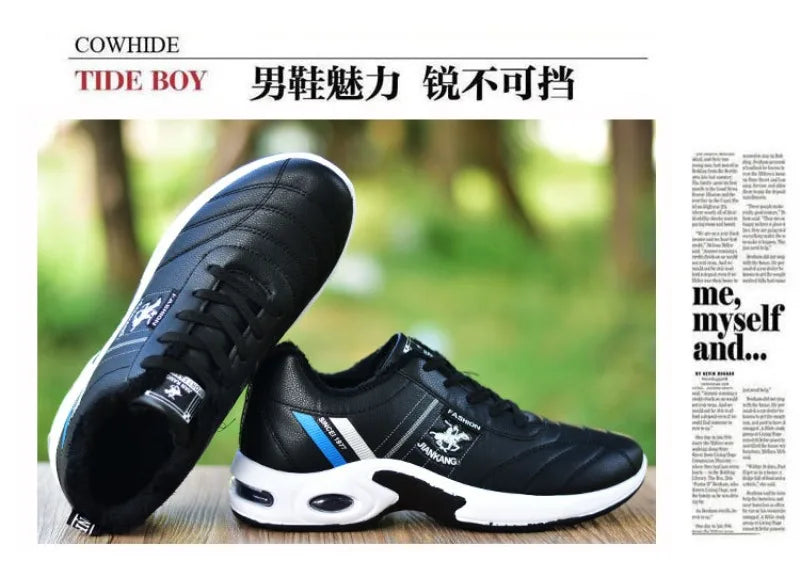 Men shoes - Men’s Board Sneakers – Breathable PU Casual Shoes with Height Boost & All-Season Comfort