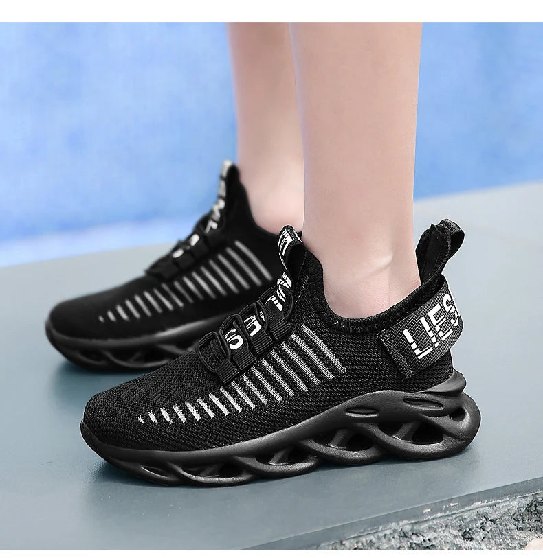 Boy shoes - Boys Mesh Slip-On Sneakers – Breathable & Stylish Running Shoes for Kids