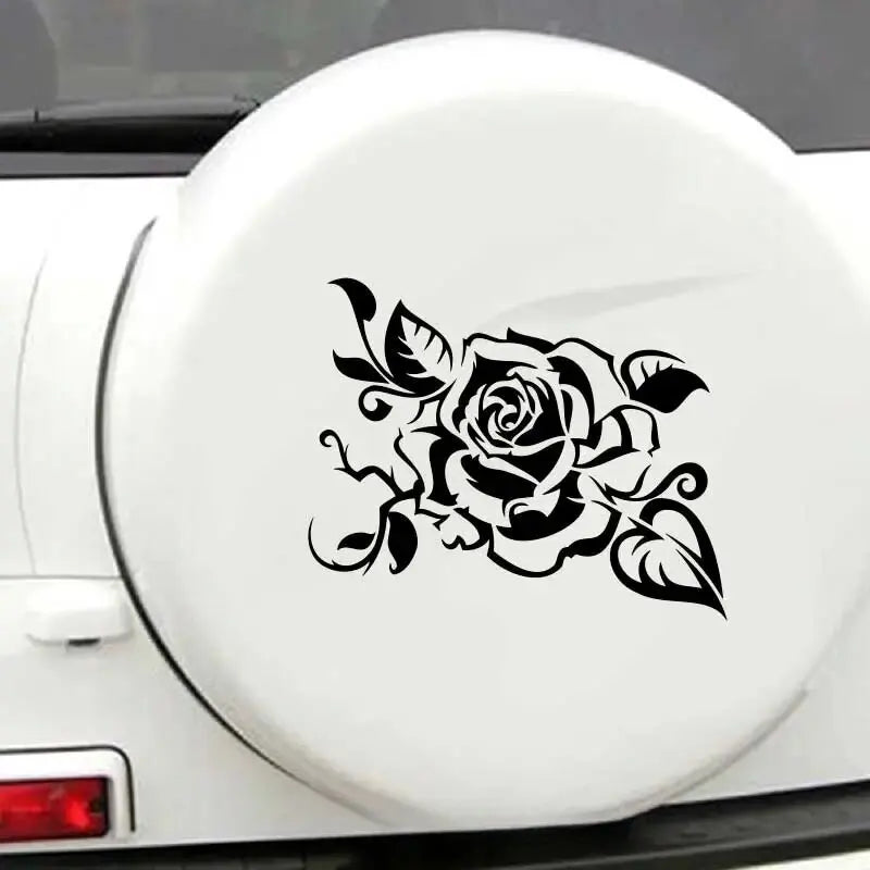 Rose Car Sticker – Waterproof PVC Vinyl Decal for Body, Window, or Door/Car