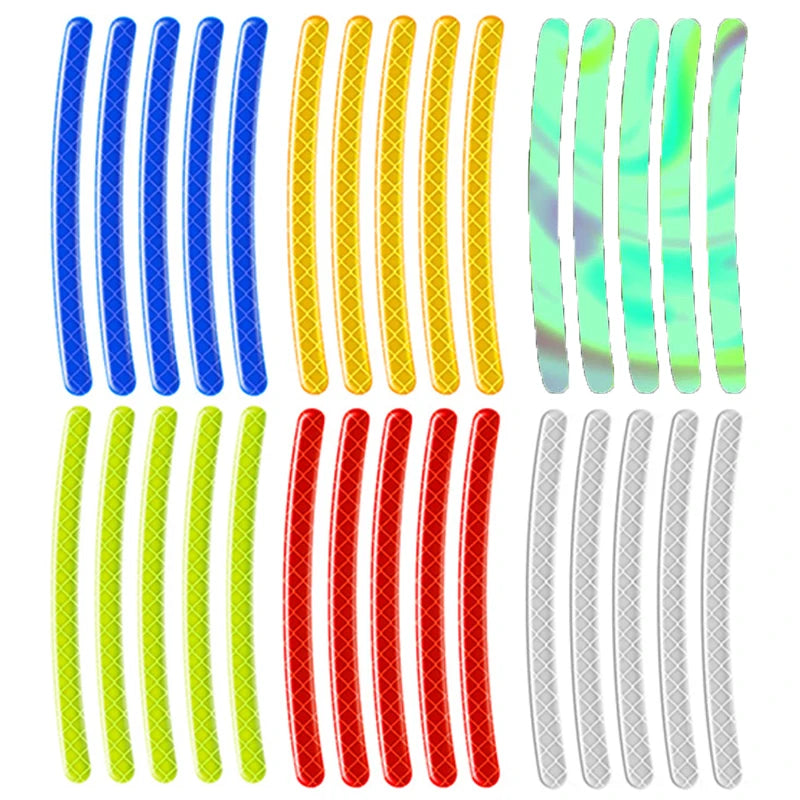Reflective Car Wheel Hub Stripe Stickers – Luminous Safety Decals (20/40 Pcs)/Car
