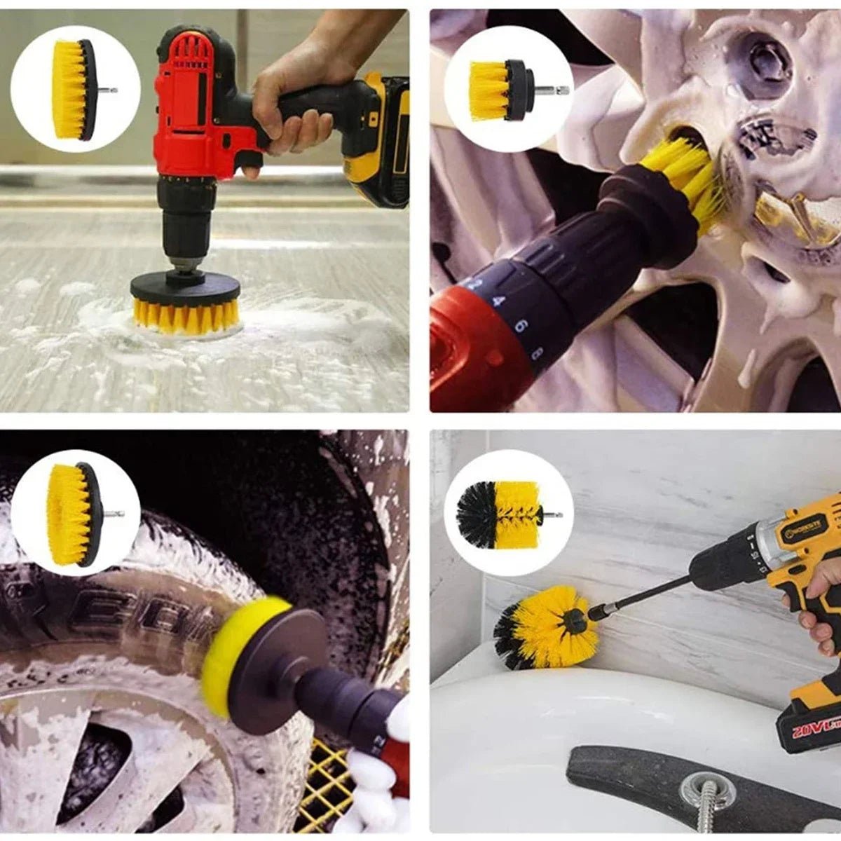 7-Piece Car Cleaning & Polishing Kit – Sponge Buffing Drill Pads Set/Car