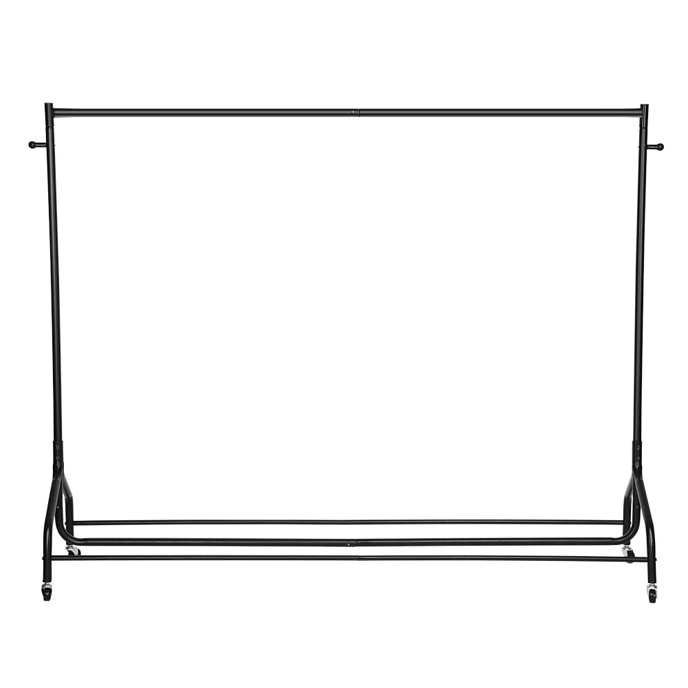 Simple 6FT Floor Hanger with Wheels – Black Metal Drying Rack (1.8m)\ Living Room Decor – Wall Art, Curtains, Clocks, Furniture & More