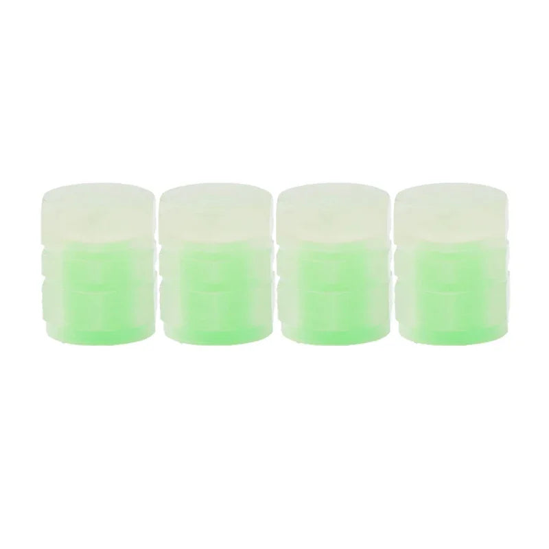 Luminous Valve Stem Caps – Glow-in-the-Dark Tire Covers for Cars & Motorcycles (Fluorescent Pink, Green, Blue)/Car