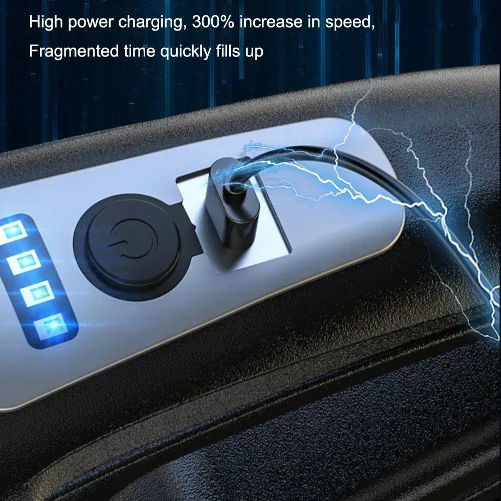 ZHIYU 120W Cordless Car Vacuum Cleaner – USB Rechargeable with Multiple Nozzles/Car