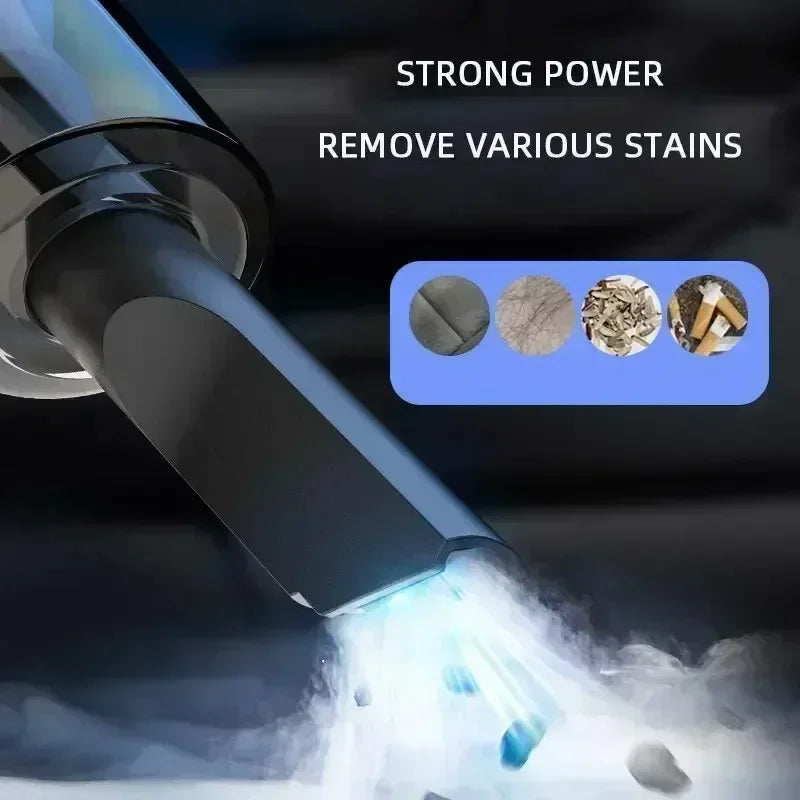 ZHIYU 120W Cordless Car Vacuum Cleaner – USB Rechargeable with Multiple Nozzles/Car