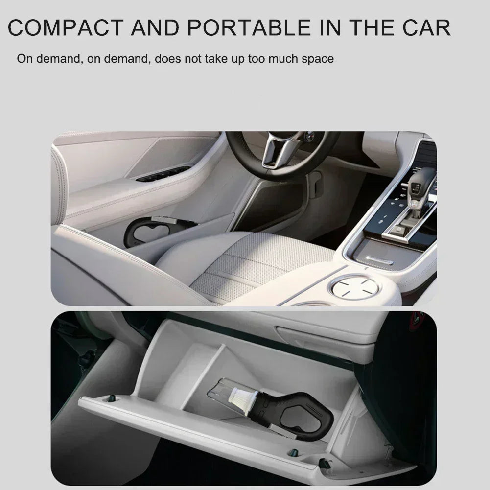 ZHIYU 120W Cordless Car Vacuum Cleaner – USB Rechargeable with Multiple Nozzles/Car