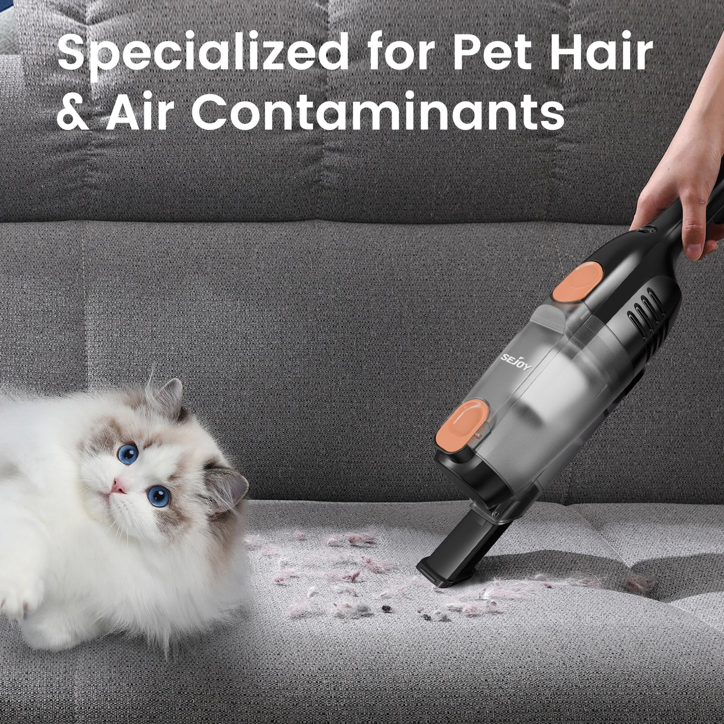 SEJOYS 2-in-1 Corded Stick Vacuum Cleaner – 15KPa Suction with HEPA Filter for Home, Carpet & Pet Hair\ Living Room Decor – Wall Art, Curtains, Clocks, Furniture & More