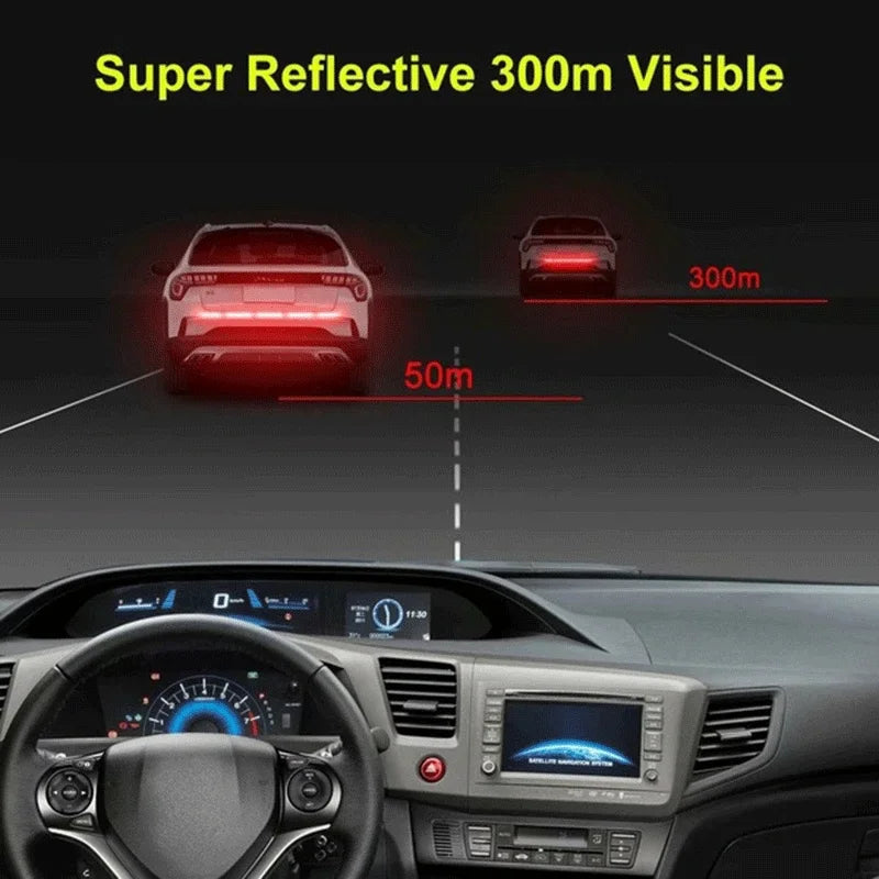 Reflective Car Safety Tape Stickers – 5pc Set for Bumpers, Trunks & Doors/Car