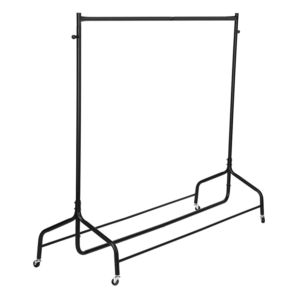 Simple 6FT Floor Hanger with Wheels – Black Metal Drying Rack (1.8m)\ Living Room Decor – Wall Art, Curtains, Clocks, Furniture & More