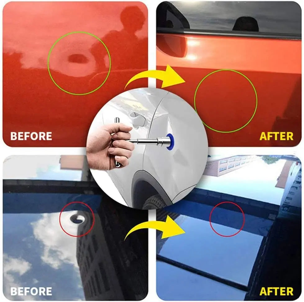 Aluminum Car Dent Puller Repair Kit – Slide Hammer Tab Set (No Glue Included)/Car