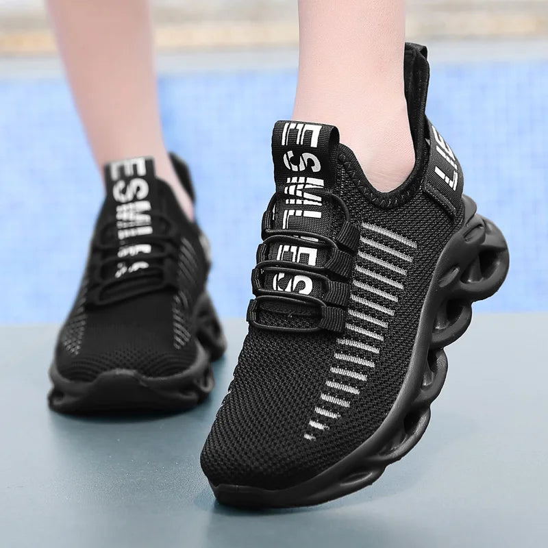 Boy shoes - Boys Mesh Slip-On Sneakers – Breathable & Stylish Running Shoes for Kids