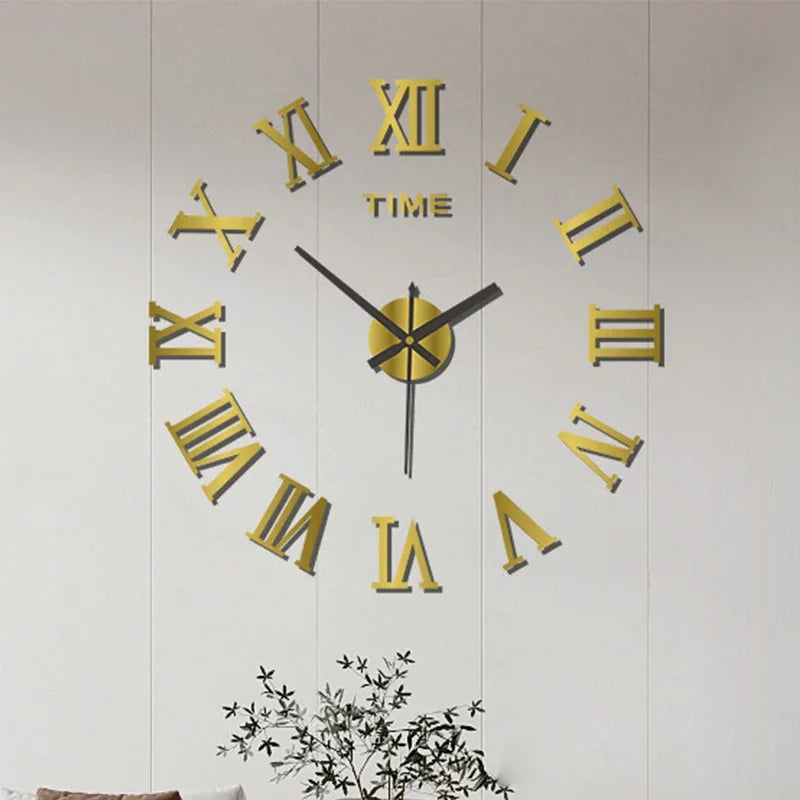 Classic Round Acrylic Wall Clock – Silent Swing Needle Display by CZCP\ Living Room Decor – Wall Art, Curtains, Clocks, Furniture & More