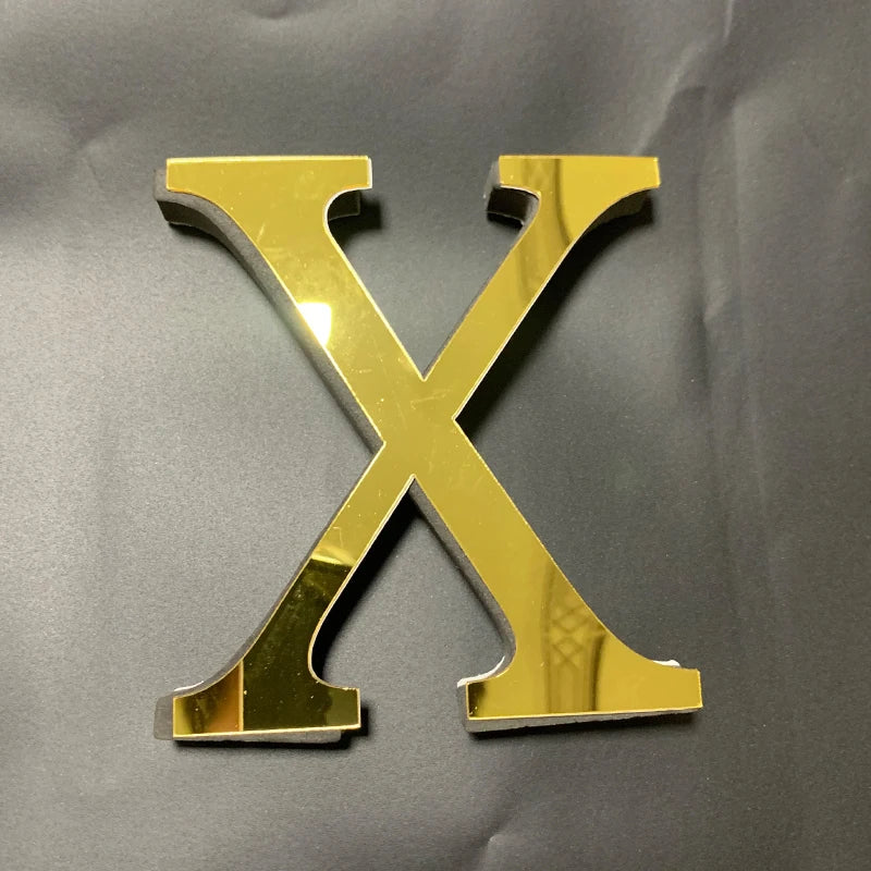 Gold Mirror Acrylic Wall Letters – DIY Peel & Stick English Alphabet Décor\ Living Room Decor – Wall Art, Curtains, Clocks, Furniture & More