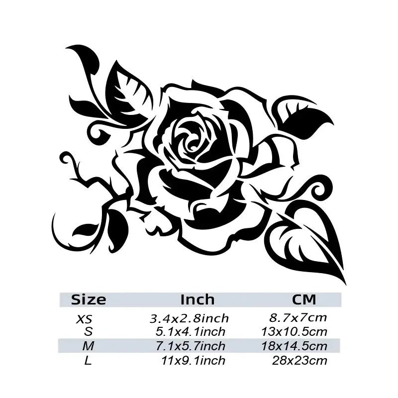 Rose Car Sticker – Waterproof PVC Vinyl Decal for Body, Window, or Door/Car
