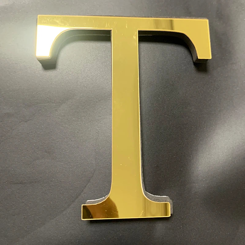 Gold Mirror Acrylic Wall Letters – DIY Peel & Stick English Alphabet Décor\ Living Room Decor – Wall Art, Curtains, Clocks, Furniture & More